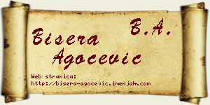 Bisera Agočević vizit kartica
